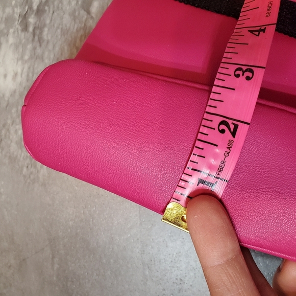 NWOT Juicy Couture small zip makeup/cosmetic bag. Hot pink, black. Sequin. - Picture 8 of 9